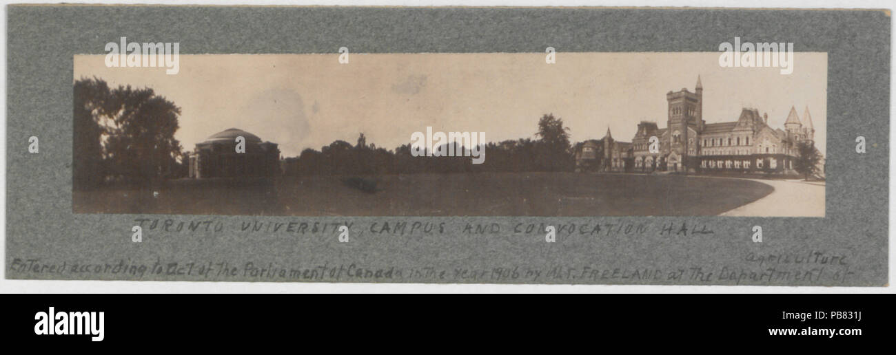 1758 Toronto Universität Campus und Einberufung Halle (HS 85-10 -17919) Original Stockfoto
