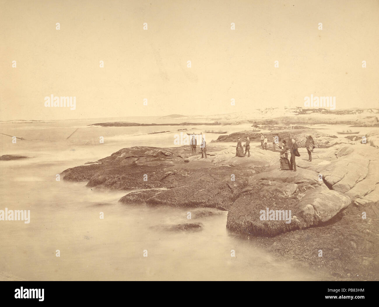 1561 SS Atlantic Schiffbruch Szene, Touristen 2, Untere Aussicht, Halifax County, Nova Scotia, Kanada, 1873 Stockfoto