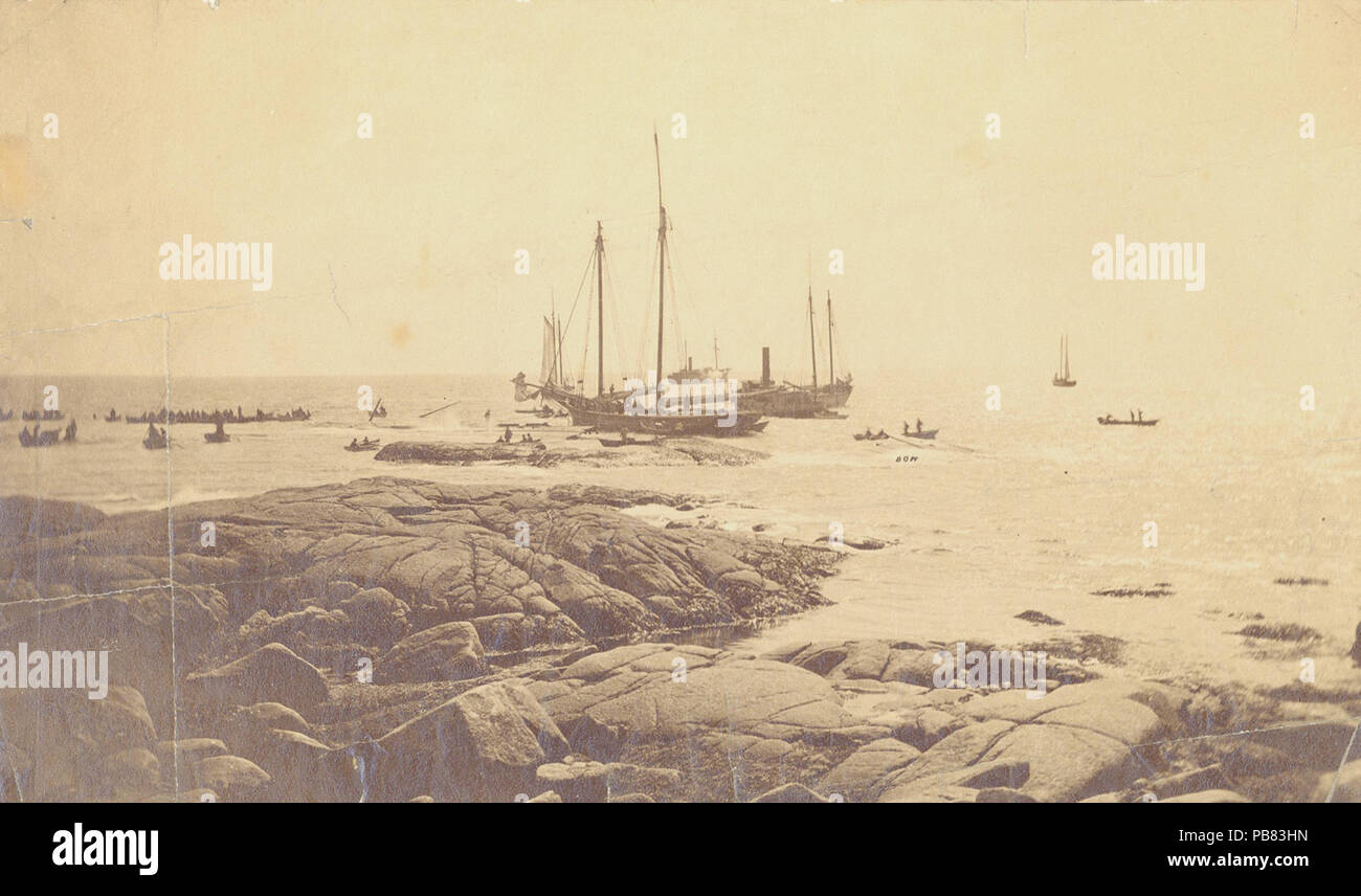 1561 SS Atlantic Schiffbruch Szene, untere Aussicht, Halifax County, Nova Scotia, Kanada, April 1873 Stockfoto