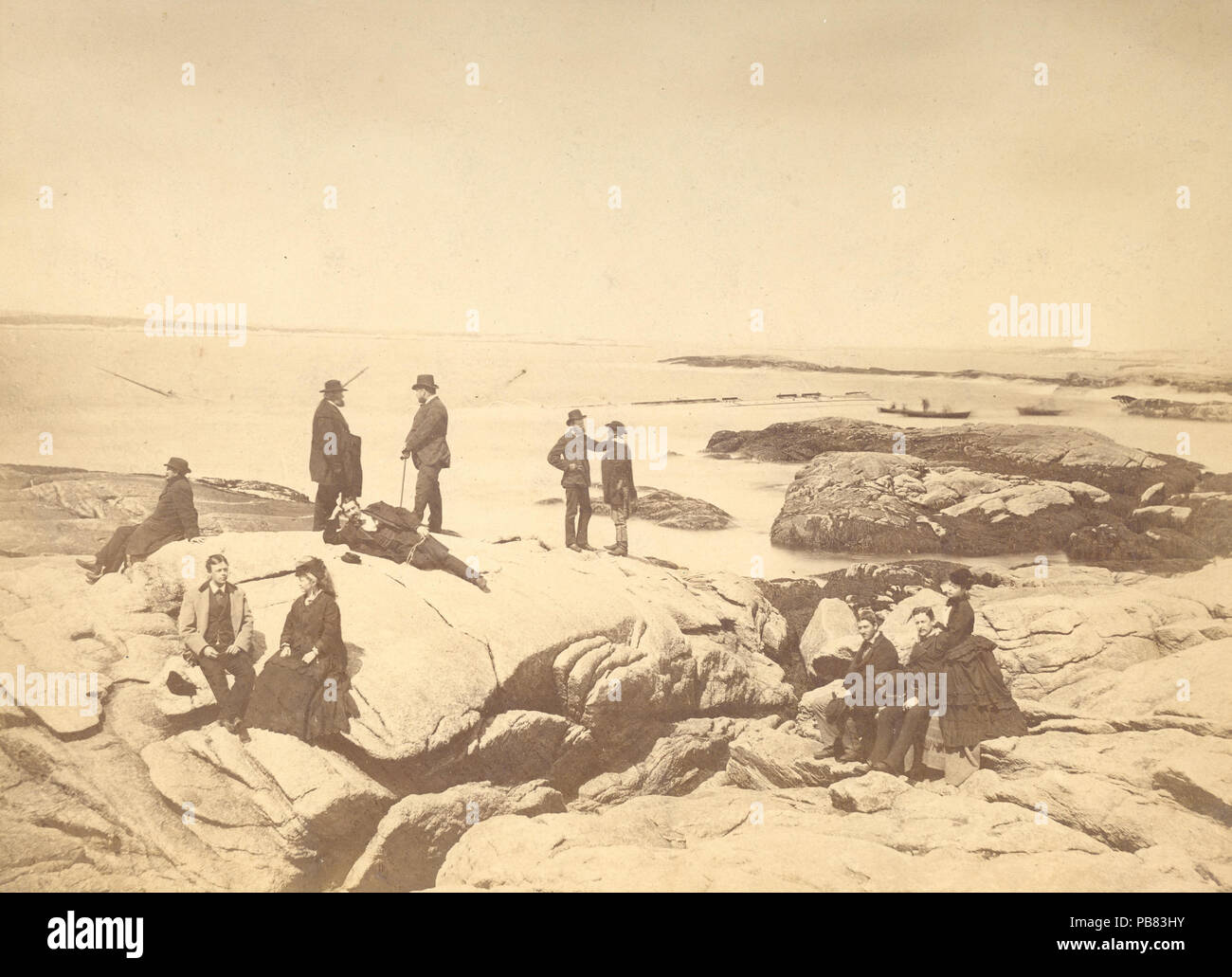 1561 SS Atlantic Schiffbruch Szene, Touristen 1, Untere Aussicht, Halifax County, Nova Scotia, Kanada, 1873 Stockfoto