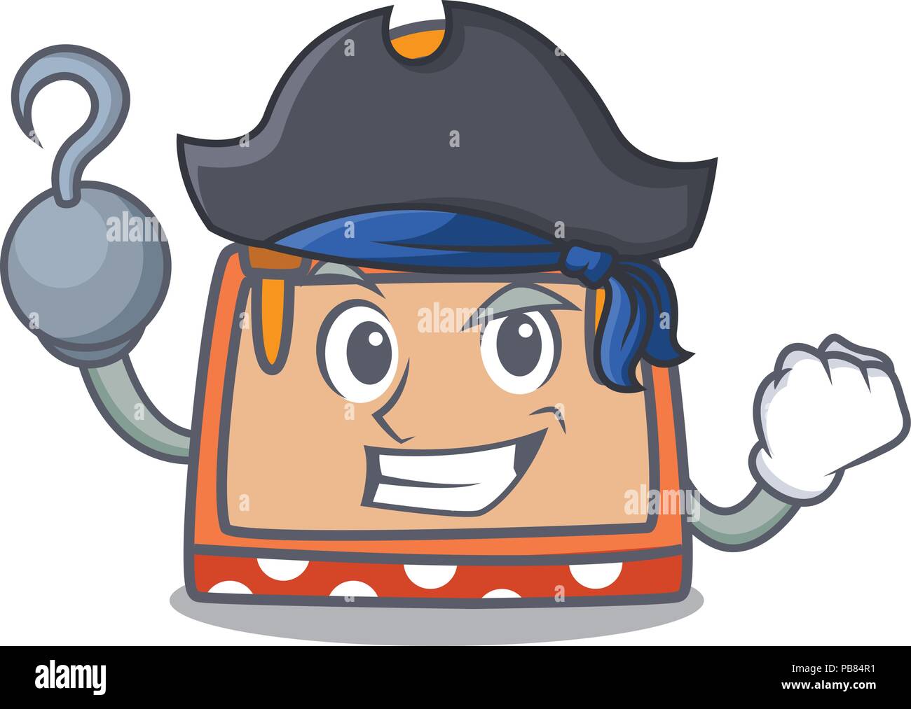 Pirate Handtasche Charakter Cartoon Stock Vektor