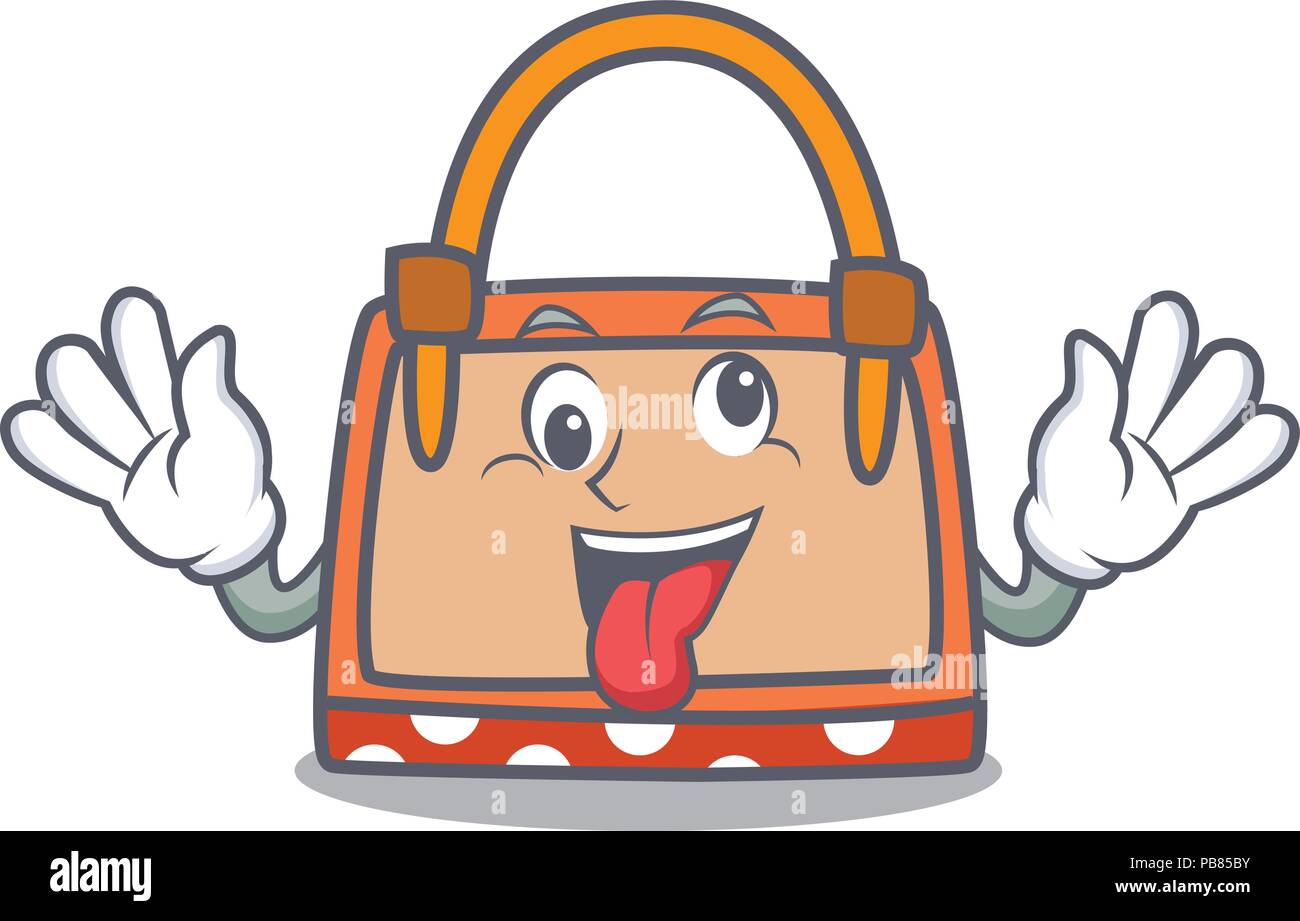 Crazy Hand Tasche Maskottchen Karikatur Stock Vektor