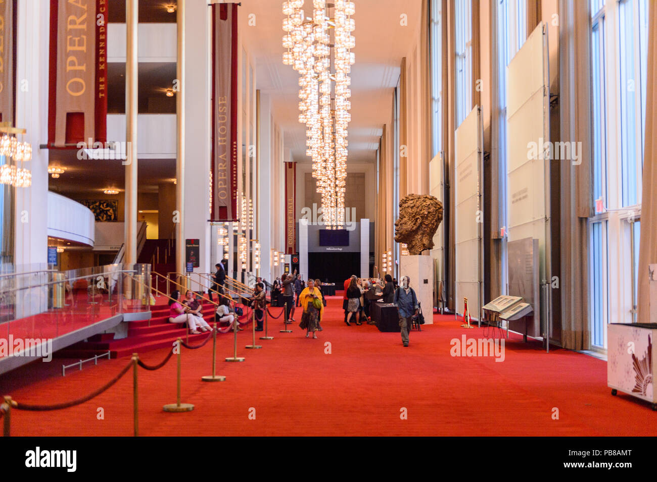 WASHINGTON, USA - Sep 24, 2015: Innenraum des John-F.-Kennedy Center für darstellende Künste. Die Mitte produziert und präsentiert Theater, Tanz, balle Stockfoto