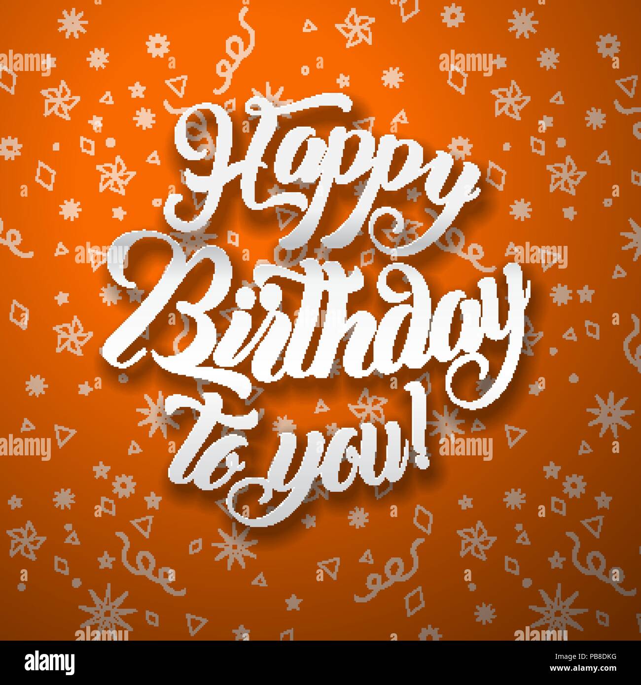 Alles Gute zum Geburtstag für Sie Text vektor-Illustration-Schriftzug. Geburtstag Grußkarten-Design. Stock Vektor