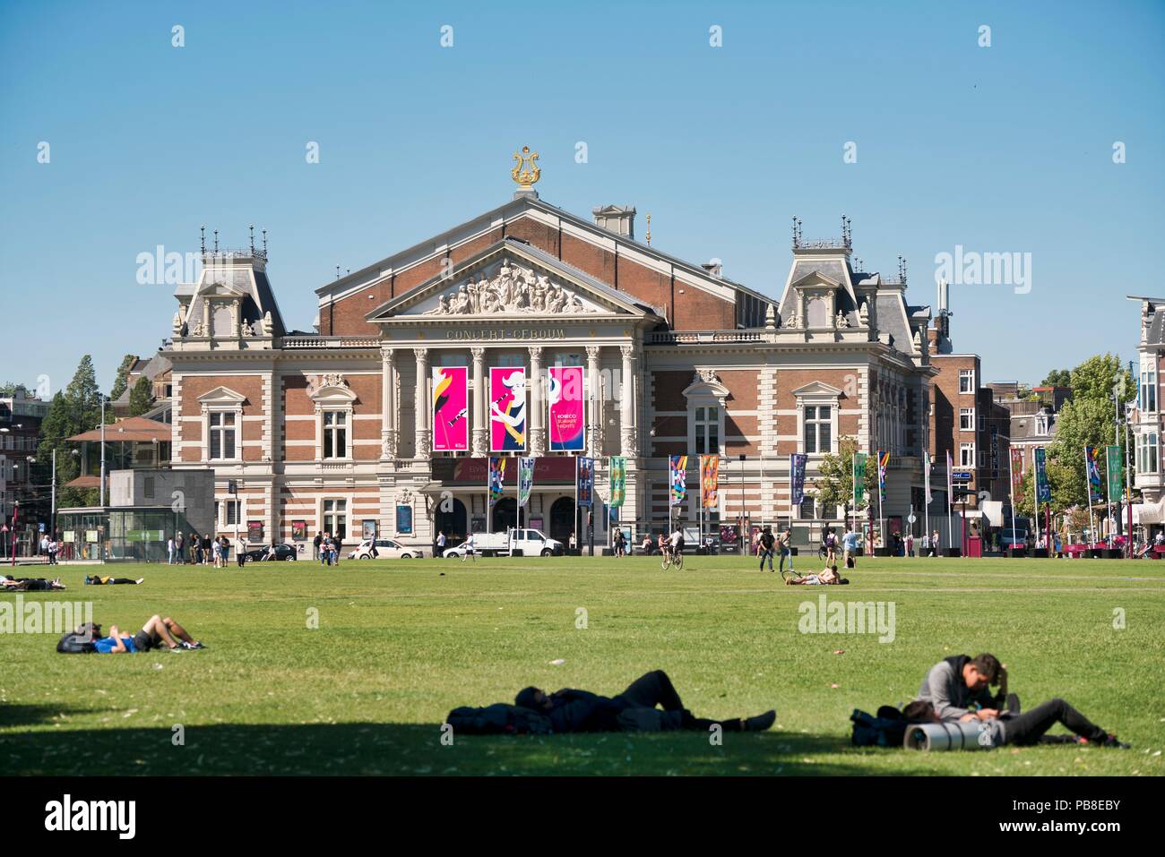 Das Konzert auf dem Museumsplatz, Amsterdam, Niederlande Stockfoto