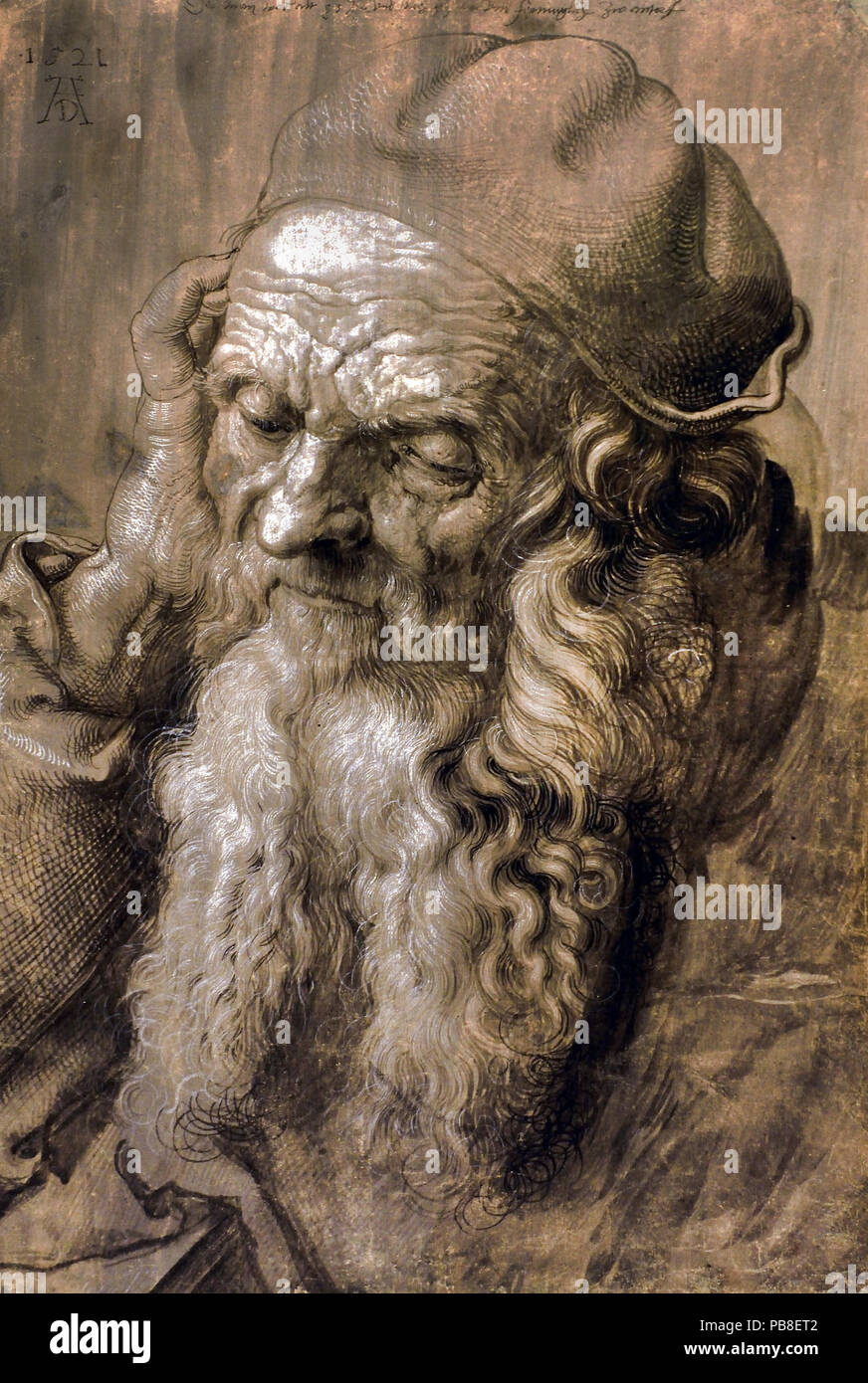 Kopf eines alten Mannes 1521 Albrecht Dürer 1471 - 1528 Deutscher Deutschland Stockfoto