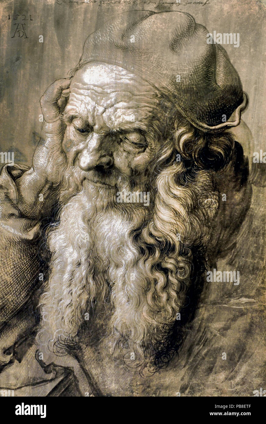 Kopf eines alten Mannes 1521 Albrecht Dürer 1471 - 1528 Deutscher Deutschland Stockfoto