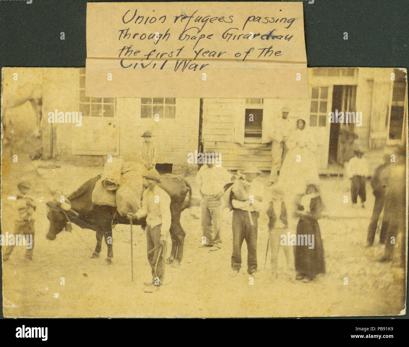 1189 Foto-Union Flüchtlinge durch Cape Girardeau im ersten Jahr des Krieges, 1861 Stockfoto