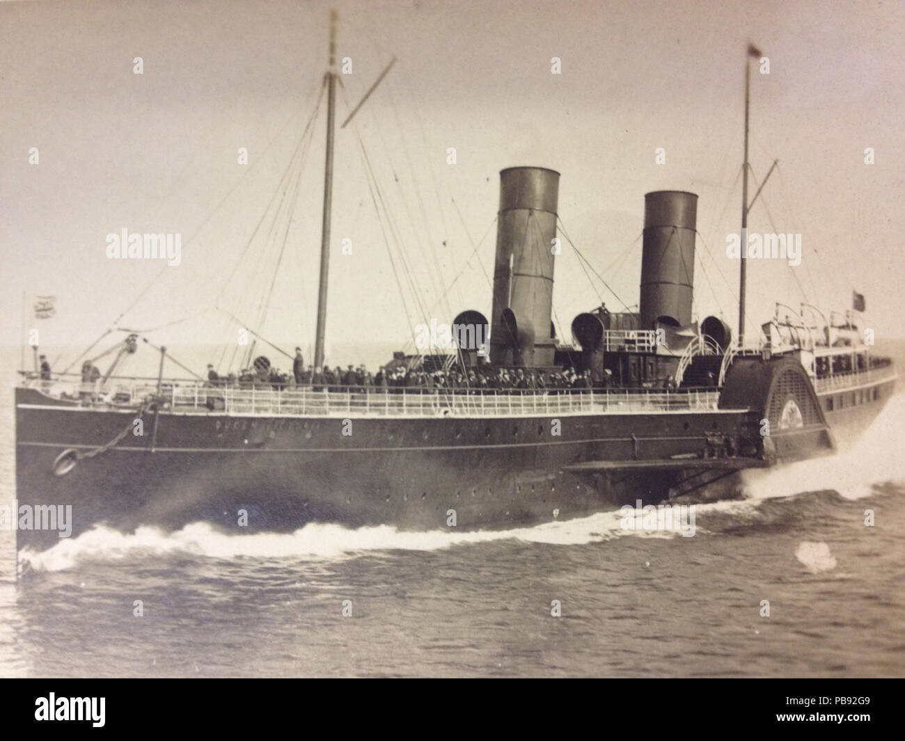 814 Isle of Man Steam Packet Company Raddampfer Queen Victoria. Stockfoto