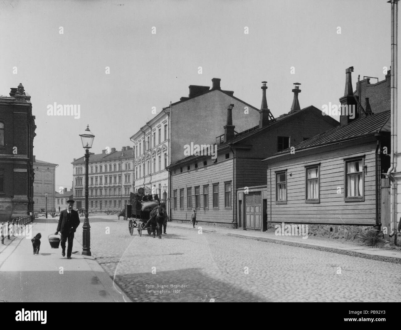 1786 Ullanlinnankatu 3-5, Helsinki 1907 Stockfoto