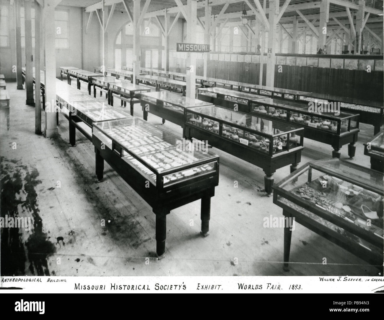 1051 Missouri Historical Society Exponat auf der Weltausstellung 1893 in der anthropologischen Gebäude Stockfoto