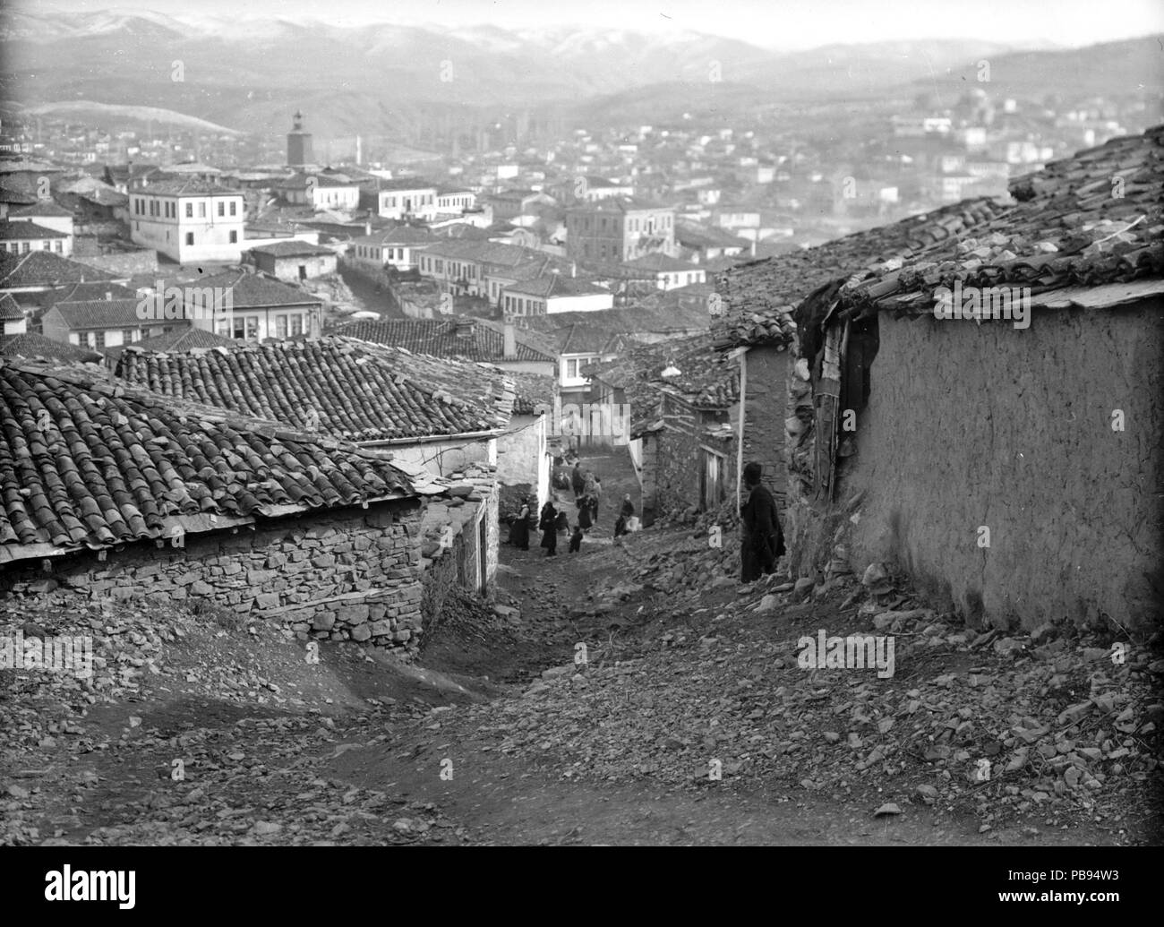 978 Mazedonien Veles 1915 óratorony Háttérben Az. 59175 Fortepan Stockfoto