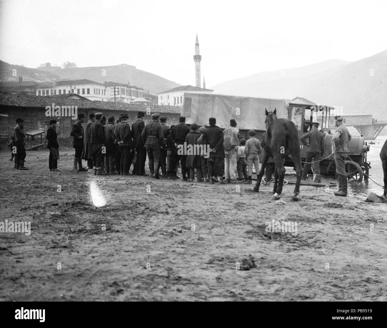 833 Jobbra ein Vardar folyó. 59138 Fortepan Stockfoto