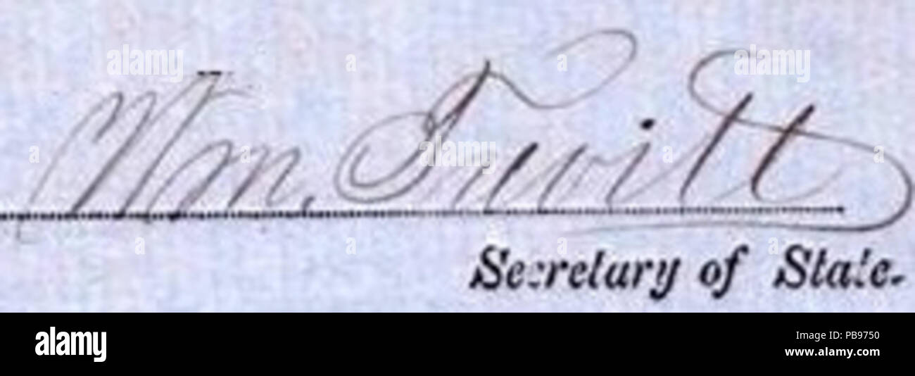 1859 William Trevitt Signatur Stockfoto