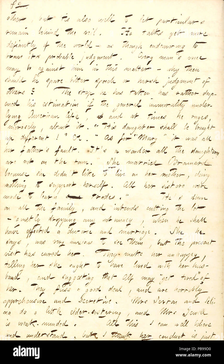 1740 Thomas Butler Gunn Tagebücher - Band 8, Seite 89, Oktober 20-22, 1856 Stockfoto