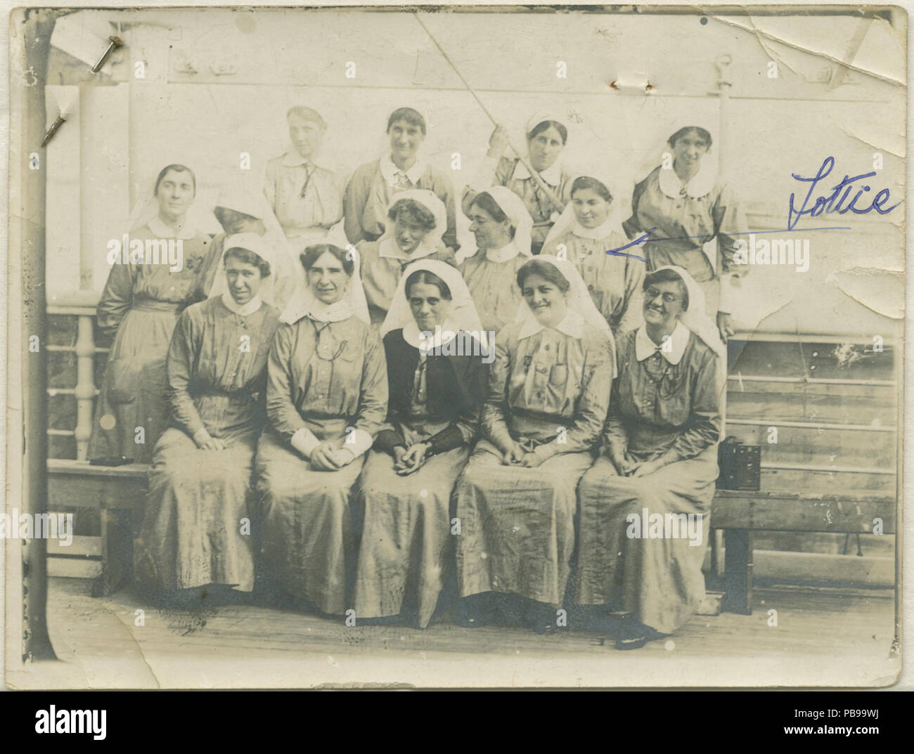 1097 Neuseeland Krankenschwestern an Bord SS Maheno, 1915 Stockfoto