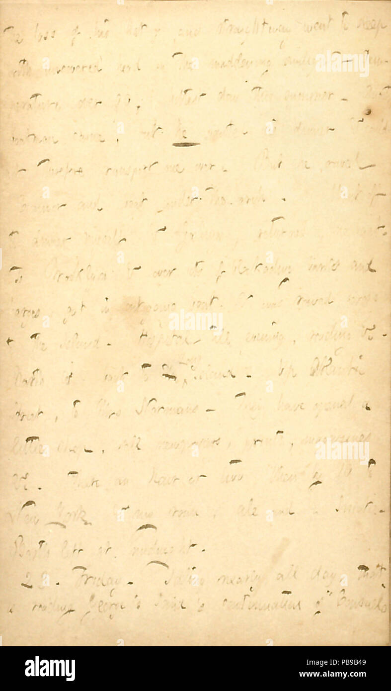 1734 Thomas Butler Gunn Tagebücher - Band 4, Seite 177, 22./23. Juli 1852 Stockfoto