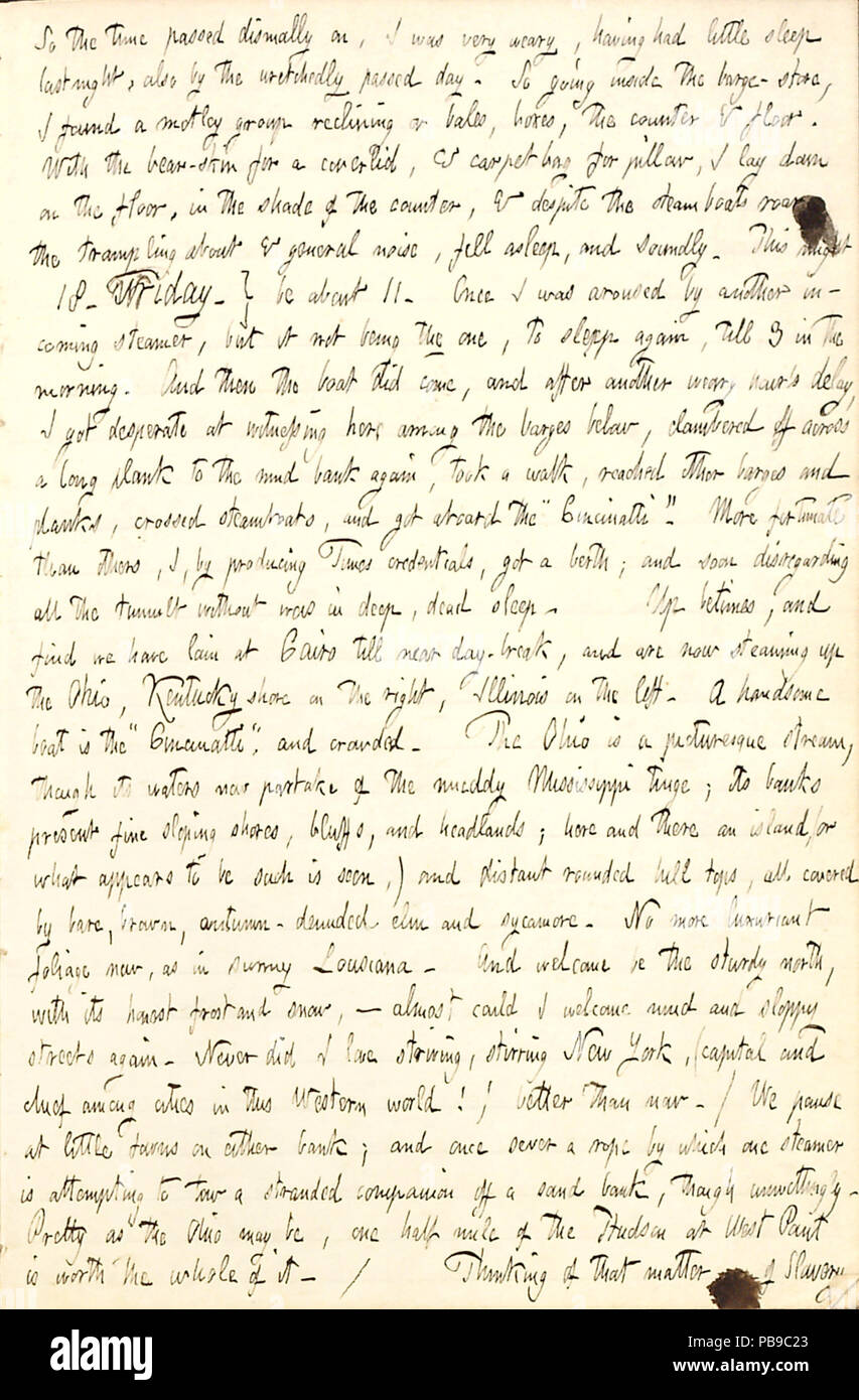 1737 Thomas Butler Gunn Tagebücher - Band 6, Seite 195, November 17-18, 1853 Stockfoto