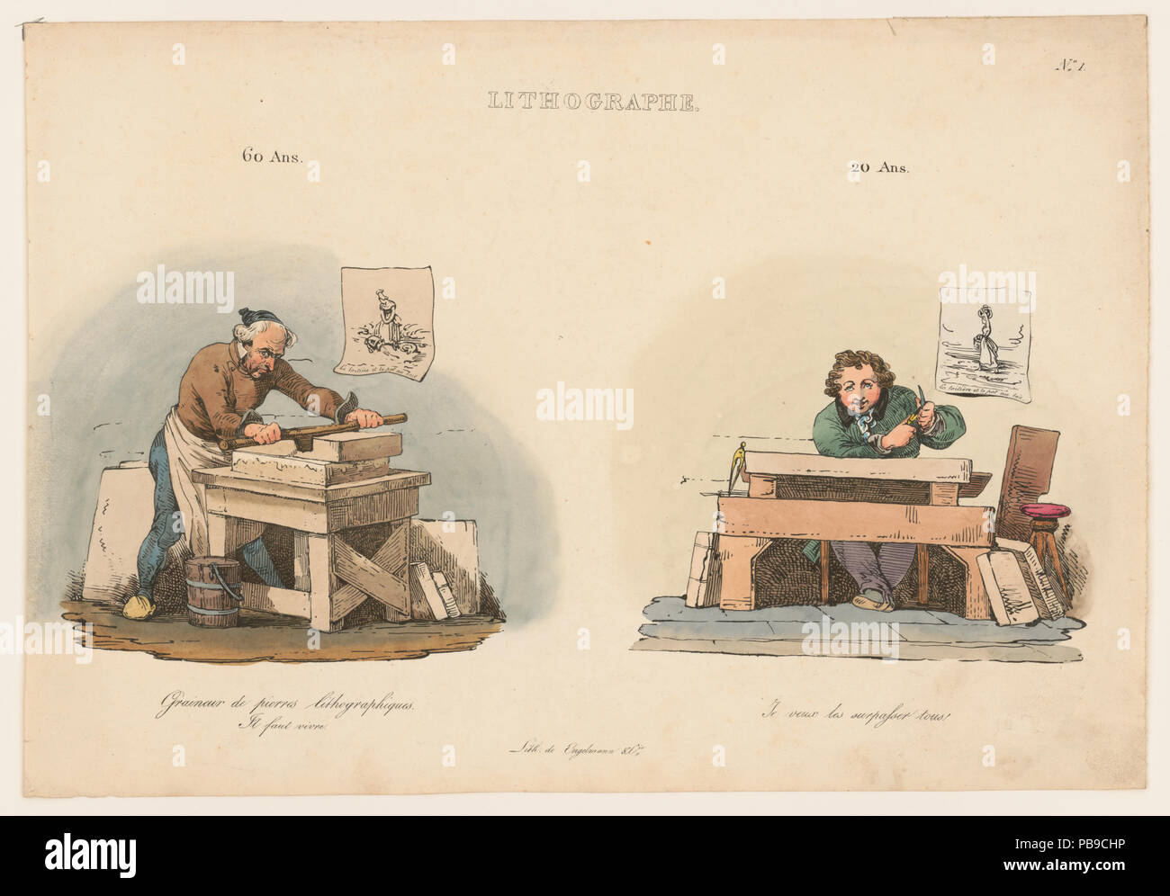 . Englisch: Titel: Lithographe Physische Beschreibung drucken: 1. Anmerkungen: Dieser Datensatz enthält ungeprüfte Daten von PGA shelflist Karte.; der zugehörige Name auf shelflist Karte: Engelmann. 925 Lithographe LCCN 2003666864 Stockfoto