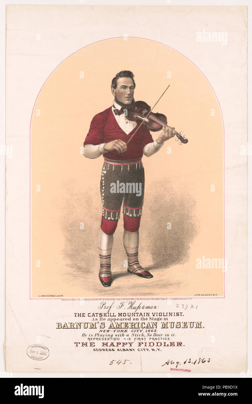 1229 Prof. F. HAP-e-man. Die Catskill mountain Geiger. Die happy Fiddler LCCN 2003667044 Stockfoto