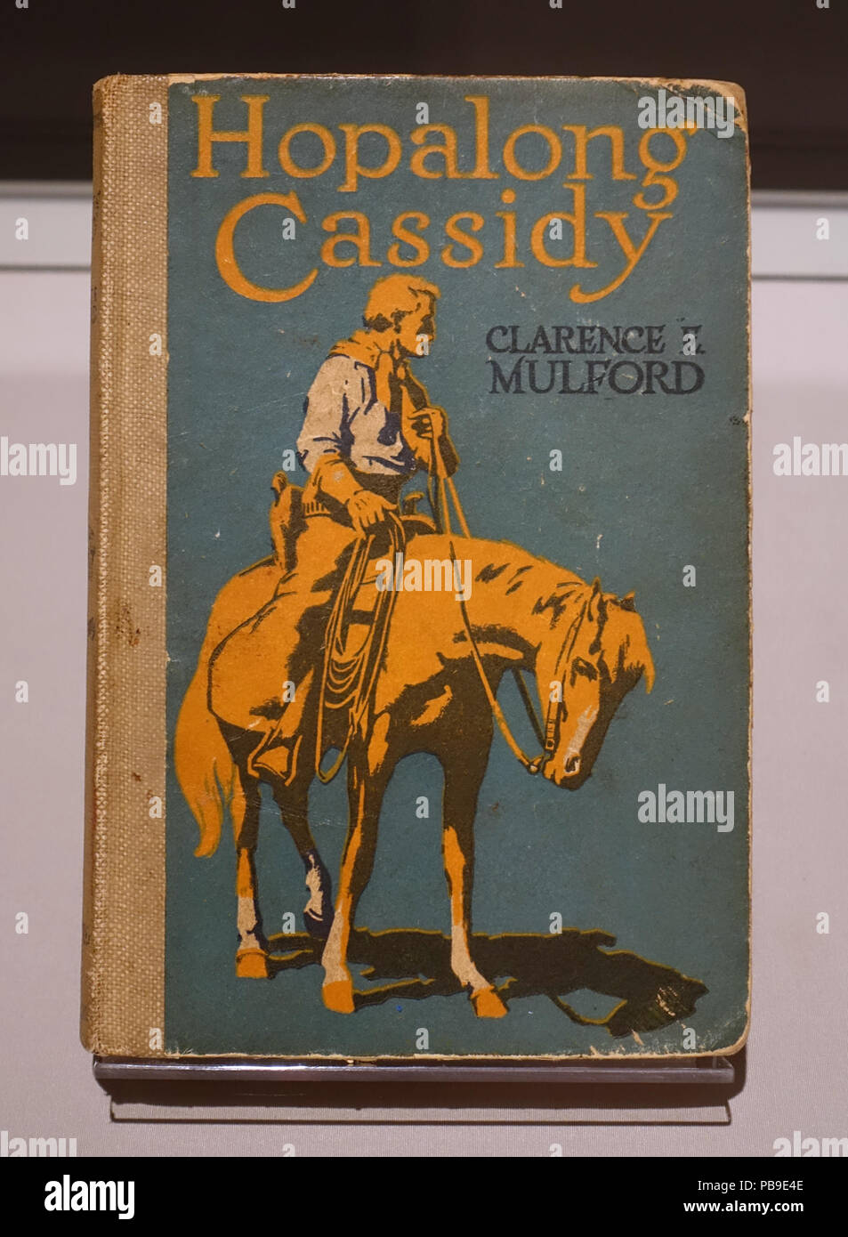 767 Hopalong Cassidy von Clarence E. Mulford, A.C. McClurg Verlag, 1910, ursprünglich 1904 veröffentlichte Buch Cover - Harry Ransom Center der Universität von Texas in Austin - DSC 08533 Stockfoto