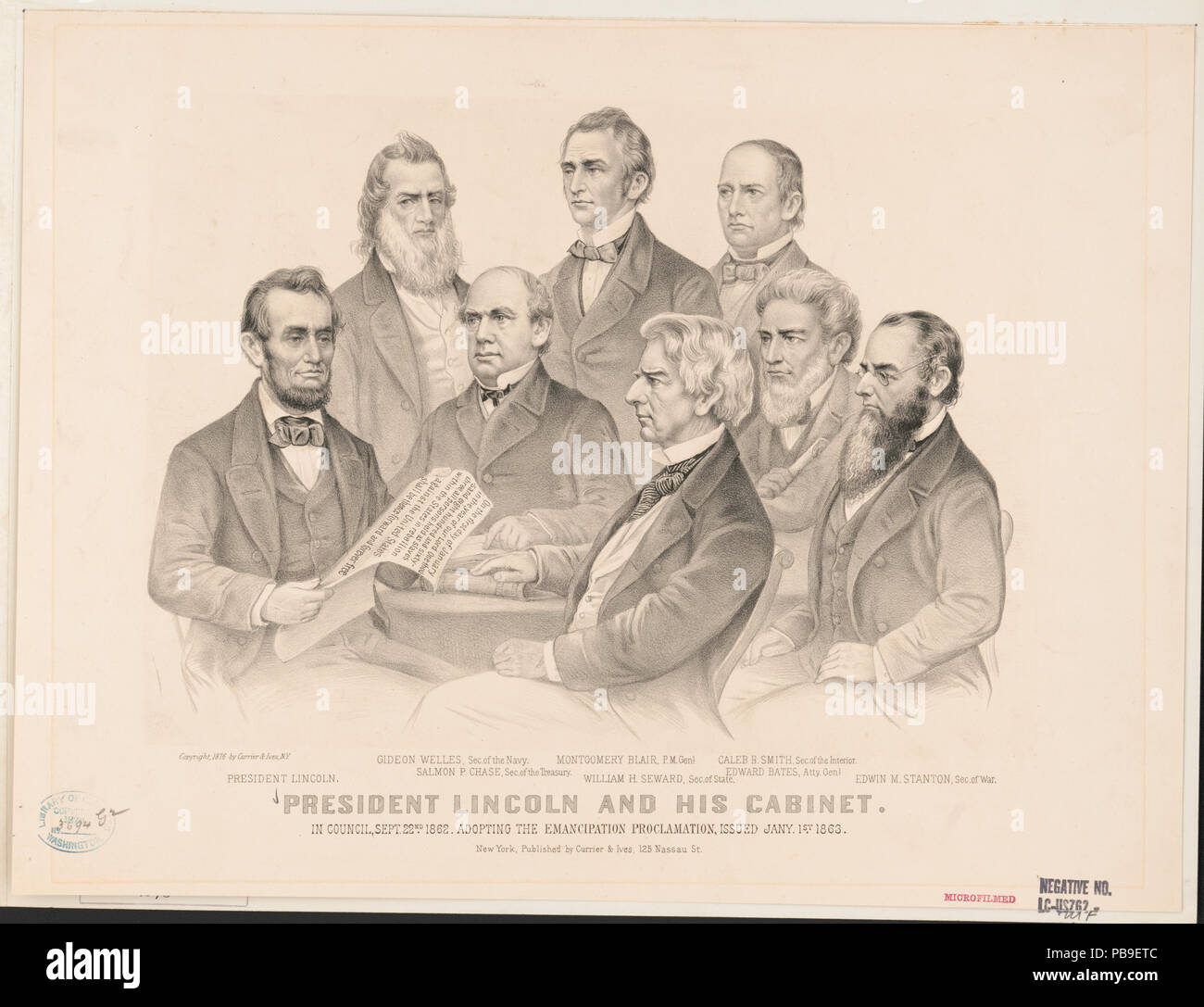 Http://hdl.loc.gov/loc.pnp/pga.09652 1225 Präsident Lincoln und seinem Kabinett-in Rat, Sept. 22 1862. Annahme der Emanzipations-proklamation, Jany. 1. 1863 LCCN 2001702376 Stockfoto Http://hdl.loc.gov/loc.pnp/pga.09652 1225 Präsident Lincoln und seinem Kabinett-in Rat, Sept. 22 1862. Annahme der Emanzipations-proklamation, Jany. 1. 1863 LCCN 2001702376 Stockfoto