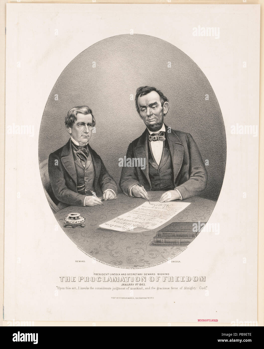 1225 Präsident Lincoln und Sekretär Seward die Proklamation der Freiheit Unterzeichnung - 1. Januar. 1863 LCCN 2001702377 Stockfoto 1225 Präsident Lincoln und Sekretär Seward die Proklamation der Freiheit Unterzeichnung - 1. Januar. 1863 LCCN 2001702377 Stockfoto