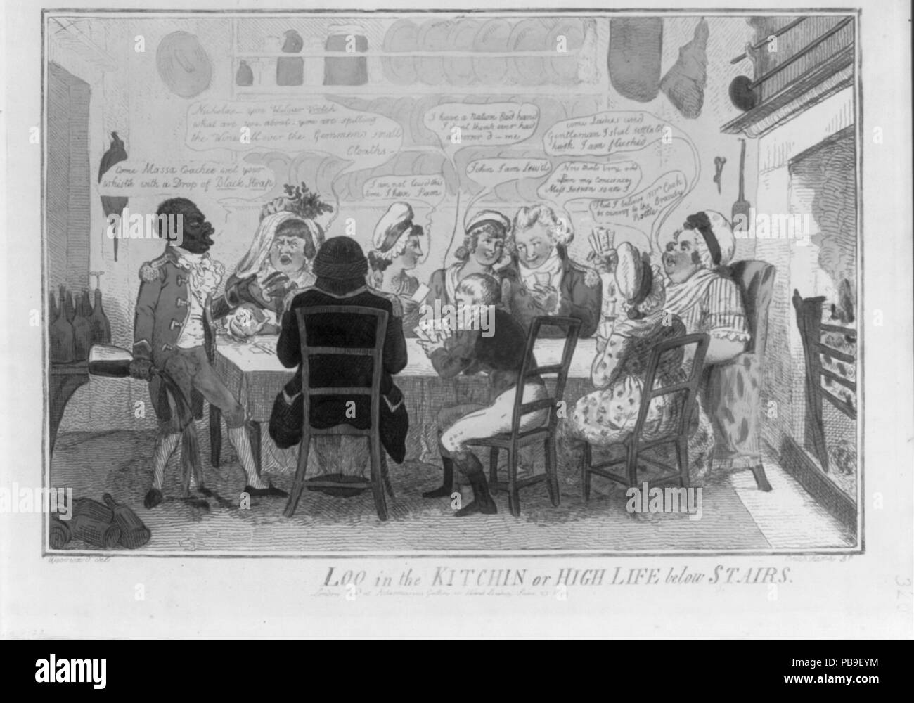 933 Loo in der kitchin (sic) oder, hohe Lebensdauer unten Treppe LCCN 91721434 Stockfoto