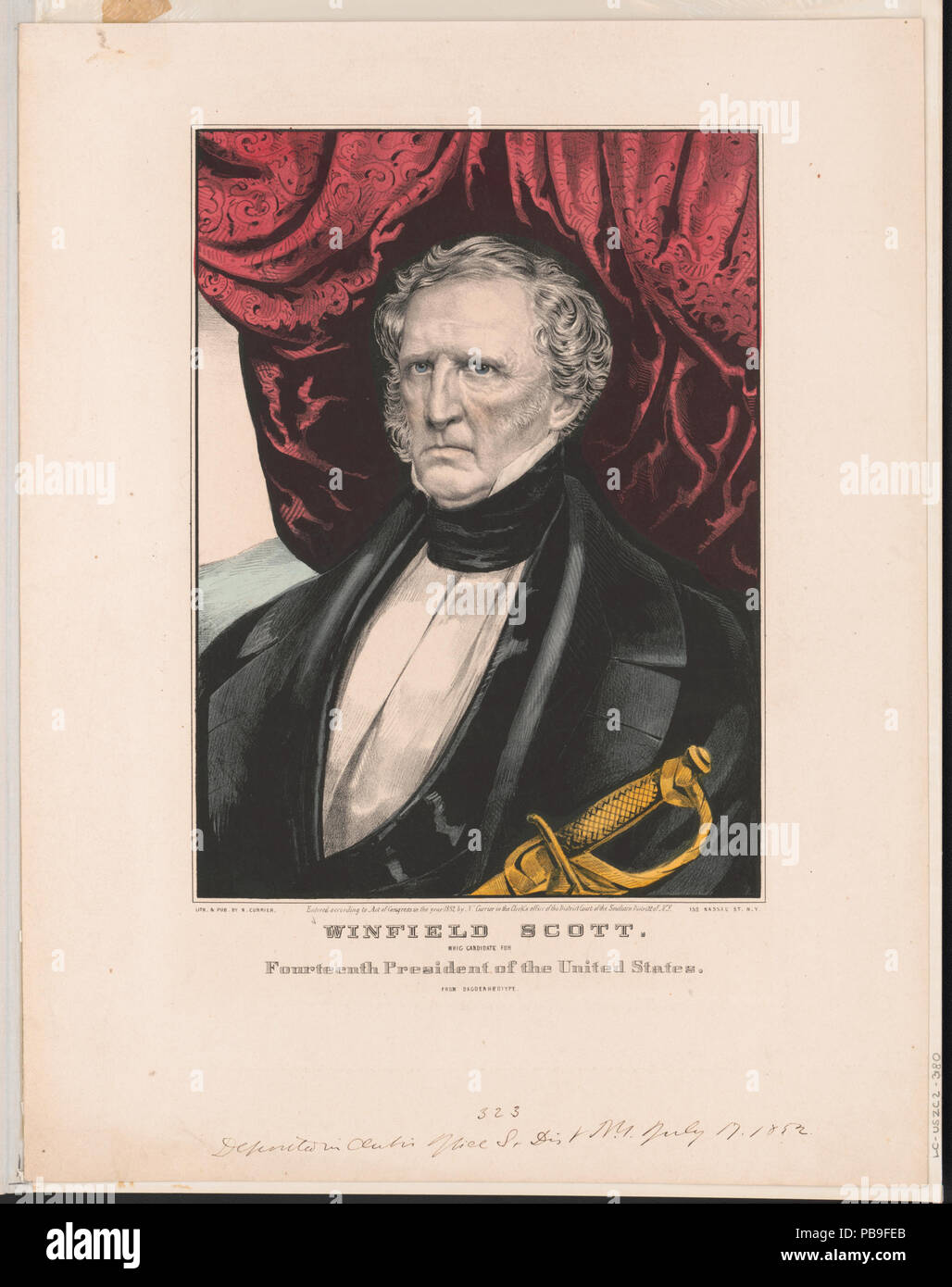 1862 Winfield Scott-whig Kandidat für vierzehnter Präsident der Vereinigten Staaten LCCN 2002698832 Stockfoto