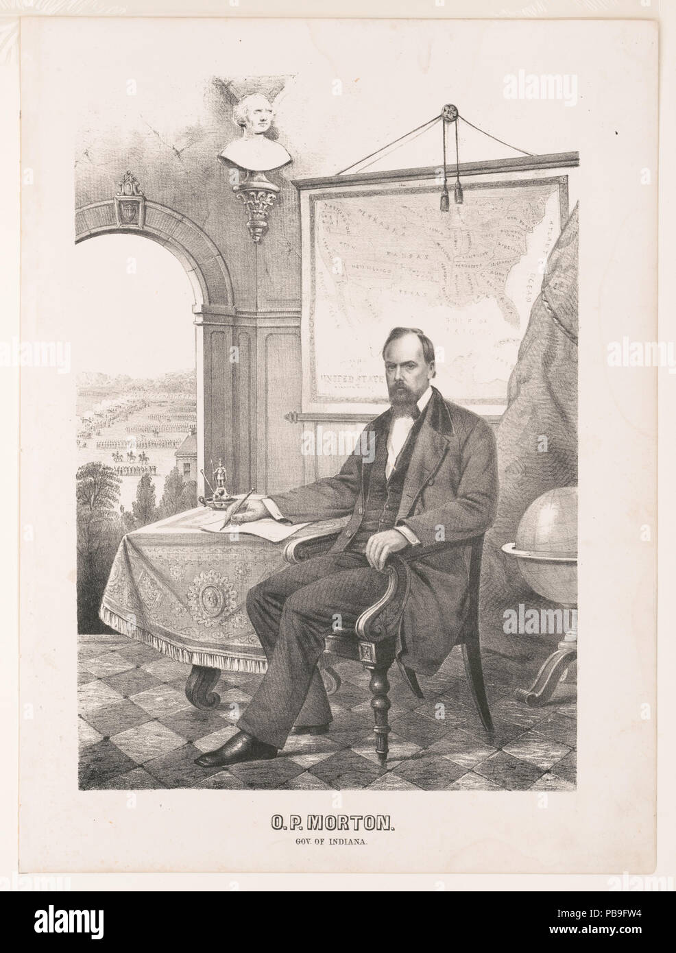 1124 O.P. Morton, reg. von Indiana LCCN 2003656380 Stockfoto