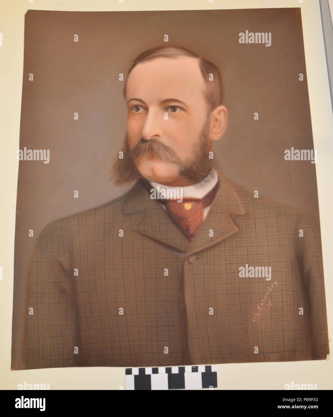 1172 Pastell Porträt Zeichnung von John B. Harlow von O.L. Erickson Stockfoto