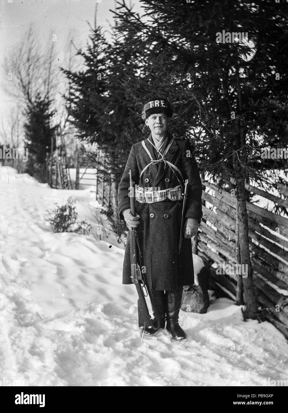 1237 Punakaartilainen Tampereen rykmentin toisesta pataljoonasta (26365984573) Stockfoto