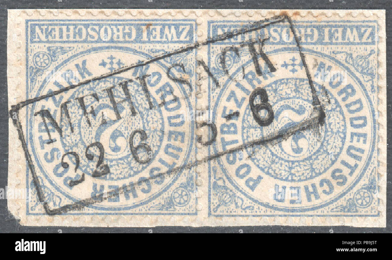 1117 North German Confederation 1869 MEHLSACK Feuser Pr2109 Stockfoto