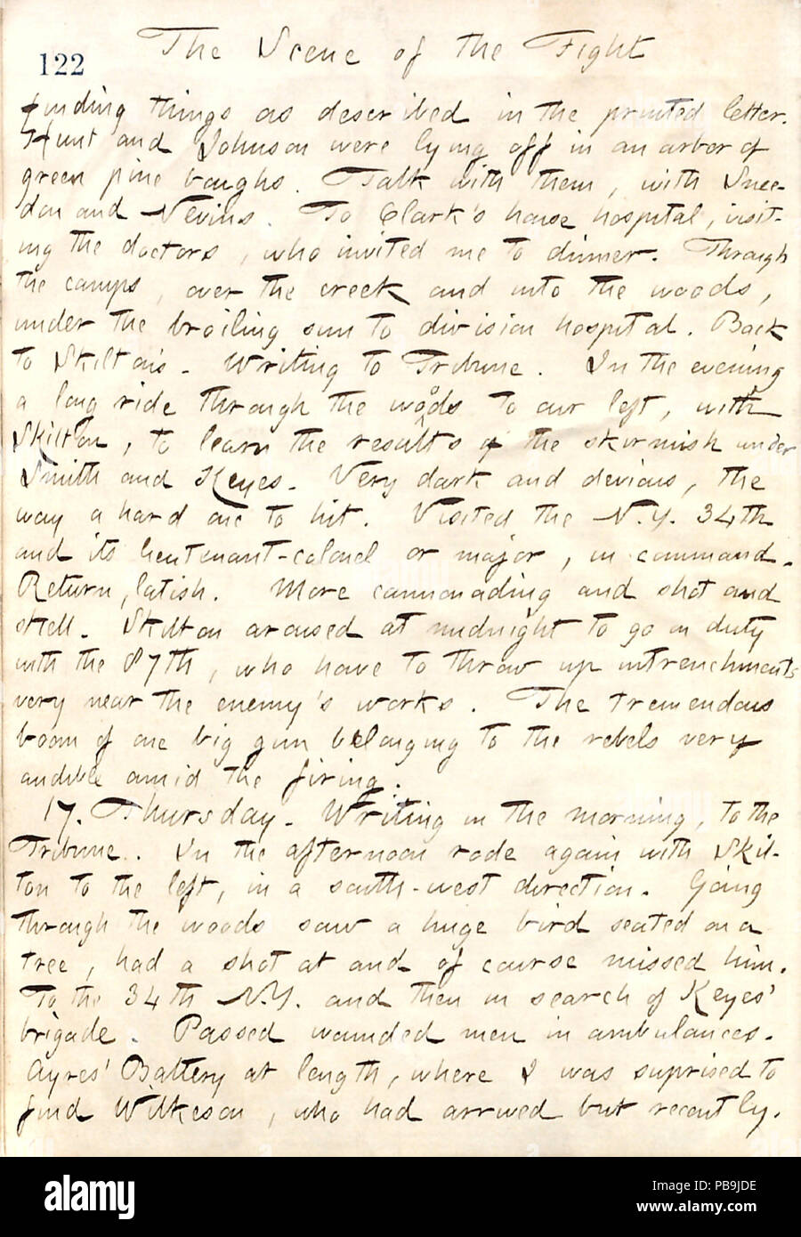 1729 Thomas Butler Gunn Tagebücher - Band 19, Seite 137, 16. April 1862 Stockfoto