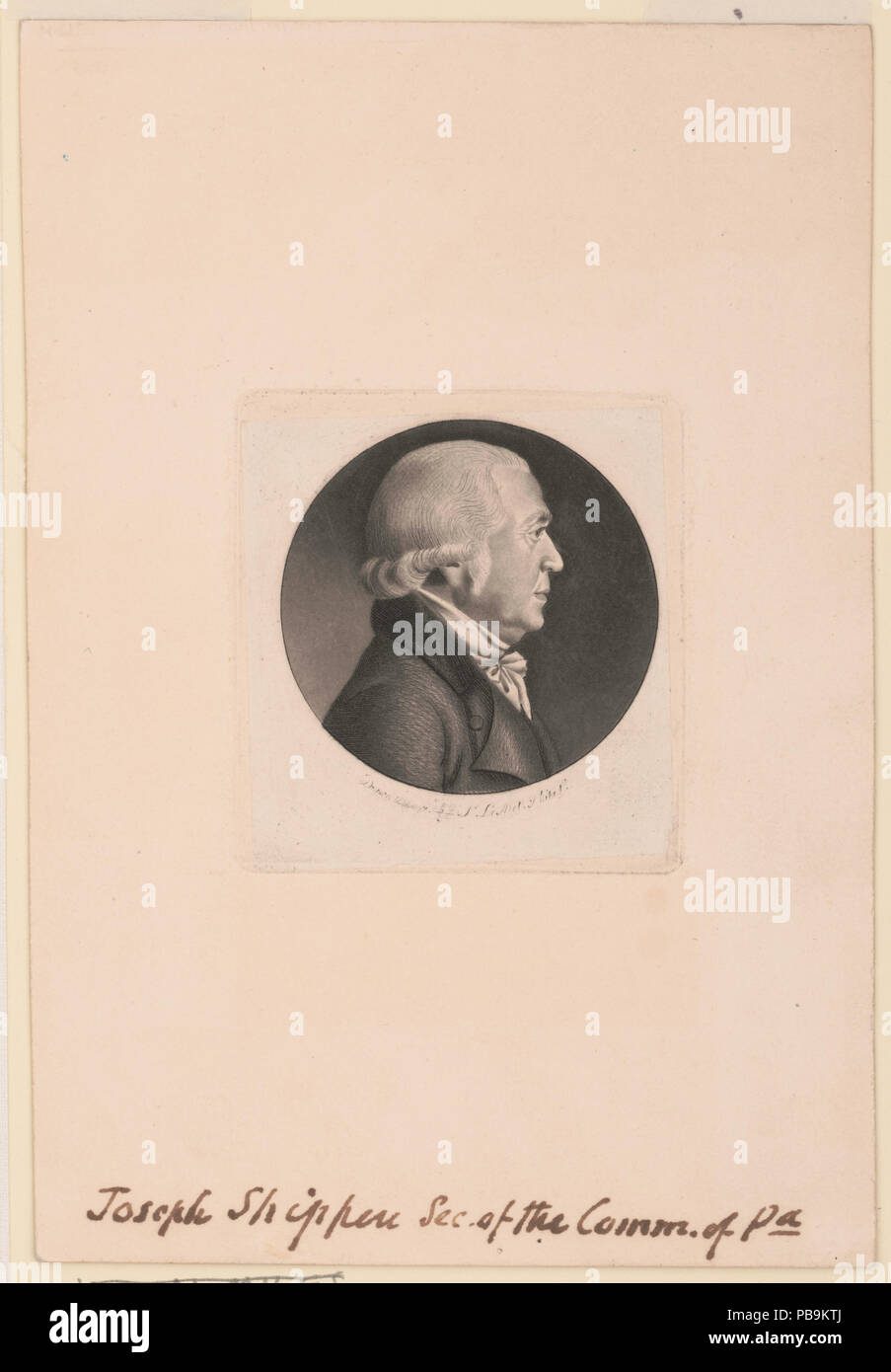 845 Joseph Shippen, Sec. Der Komm. von Pa LCCN 2003670378 Stockfoto