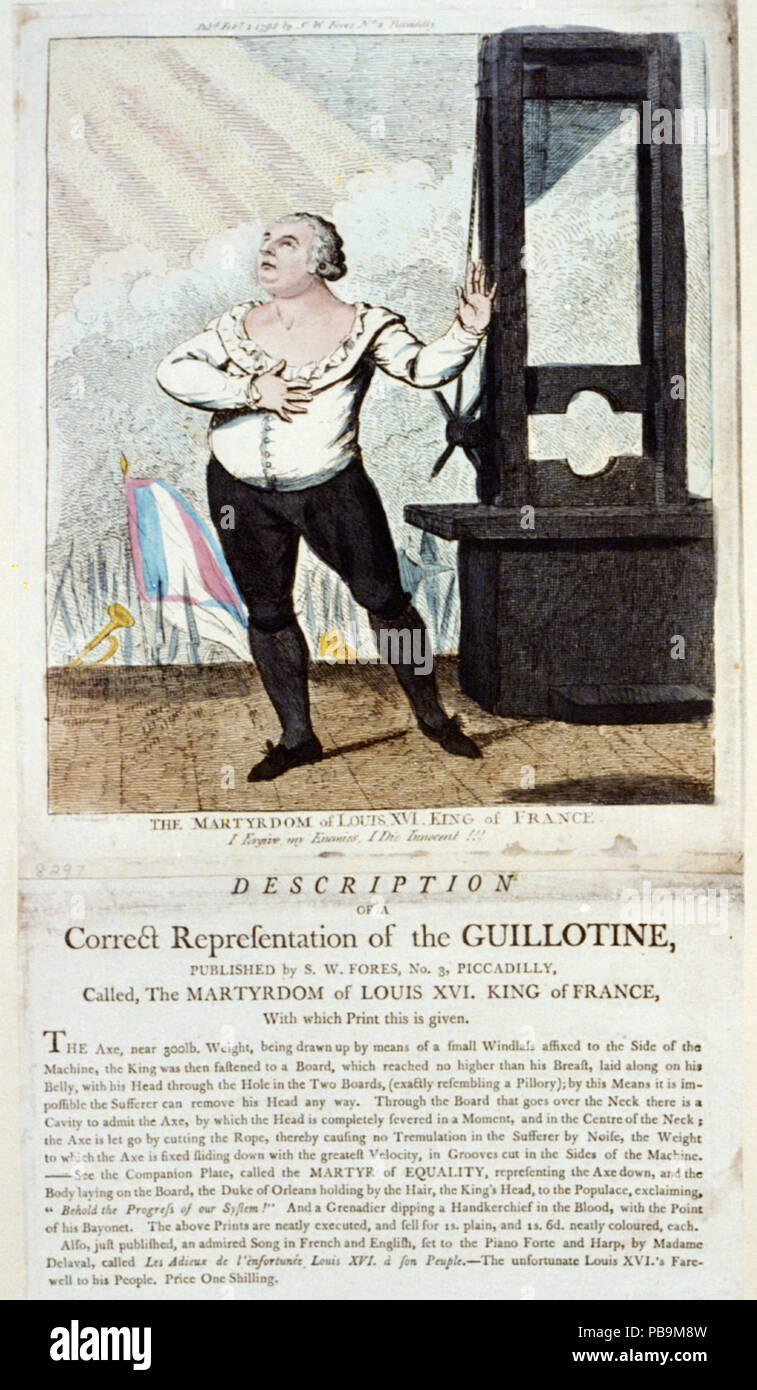 1655 Die Martydom von Ludwig XVI., König von Frankreich - ich meine Feinde verzeihen, ich sterbe unschuldig!!! LCCN 2004671430 Stockfoto