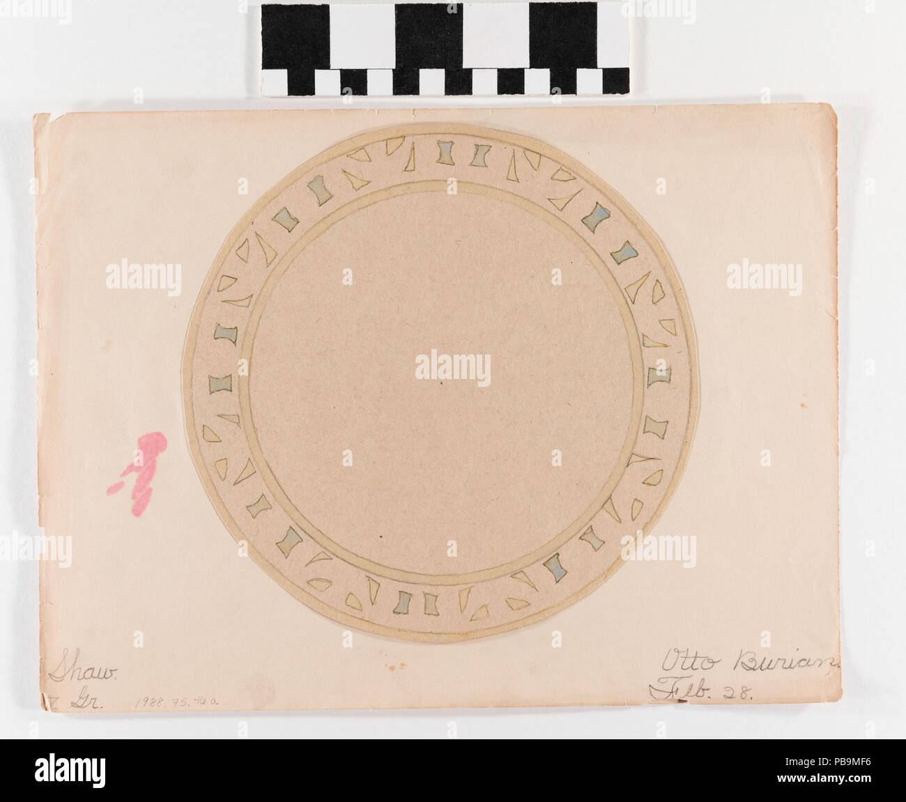 1782 Doppelseitige Zeichnung" eingerichtet Kreis" von Otto Burian Stockfoto