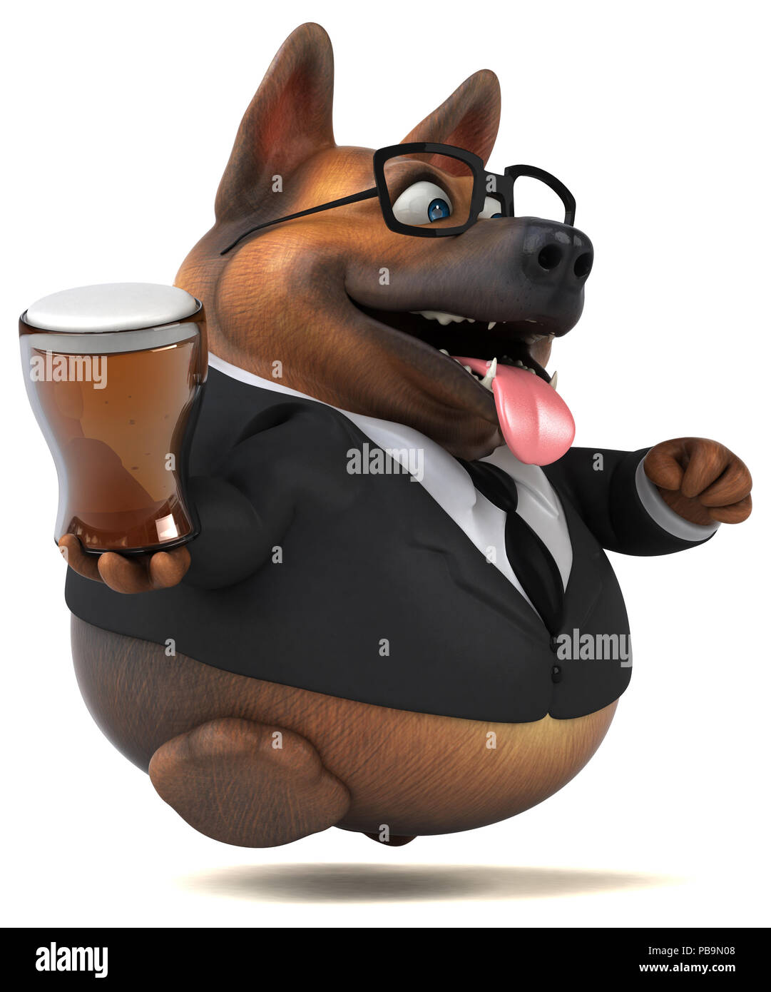 Deutscher Schäferhund - 3D-Darstellung Stockfoto