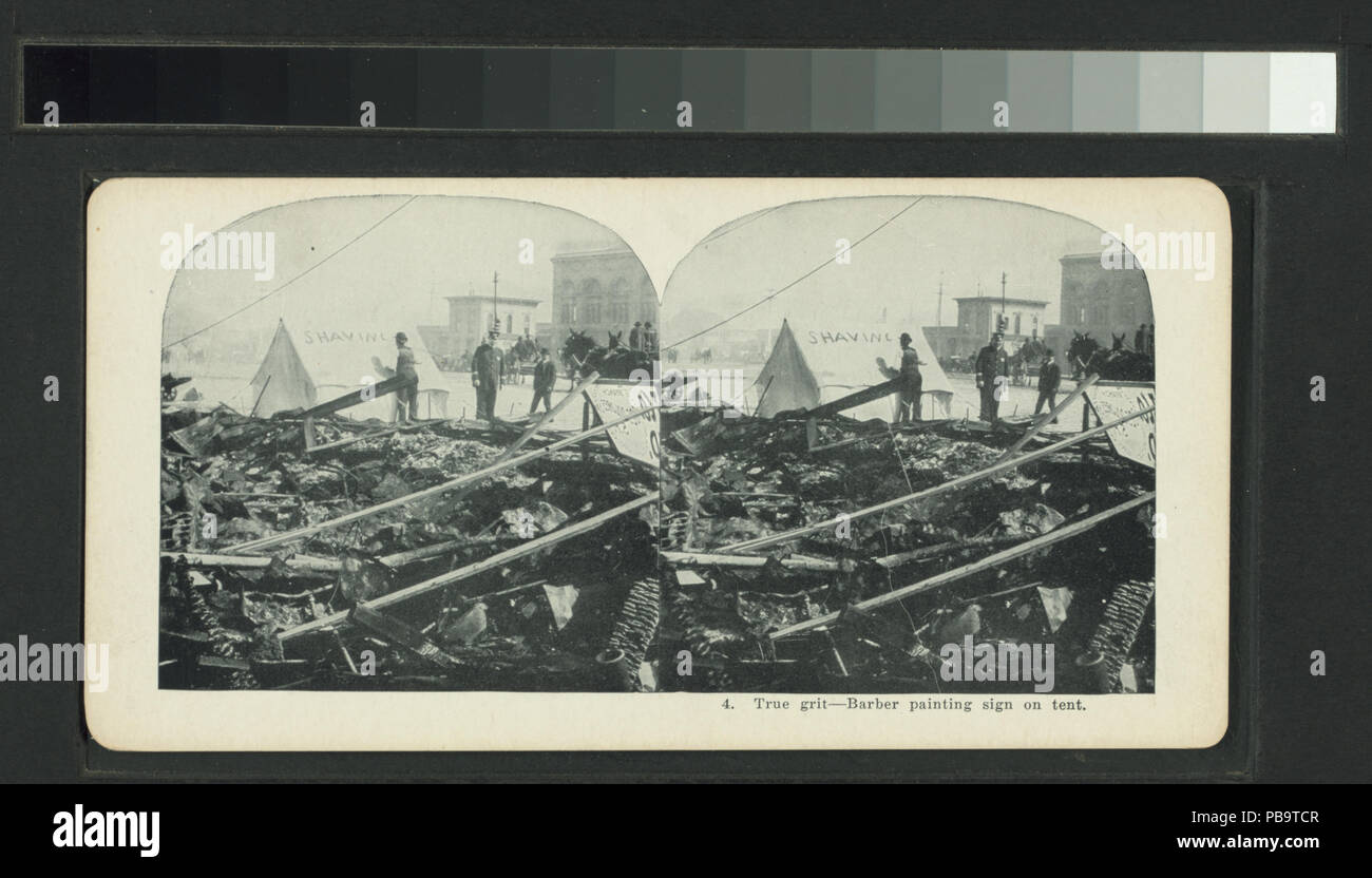 1775 True Grit. Friseur Malerei anmelden Zelt (Nypl b 11707478 - G90 F002 114F) Stockfoto