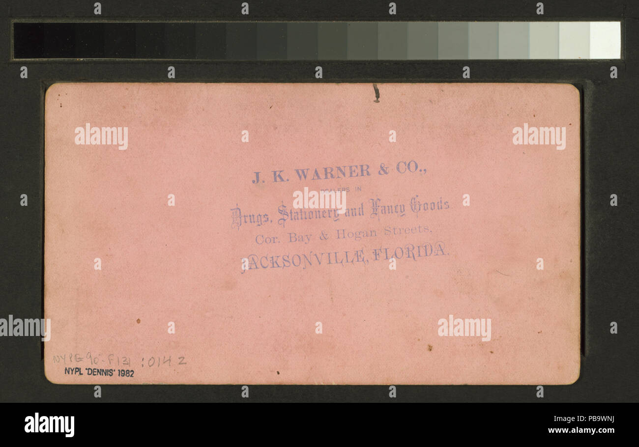 1544 Sklavenvierteln, Tallahassee, Florida (Nypl b 11707407-G90F 131 014 ZB) Stockfoto