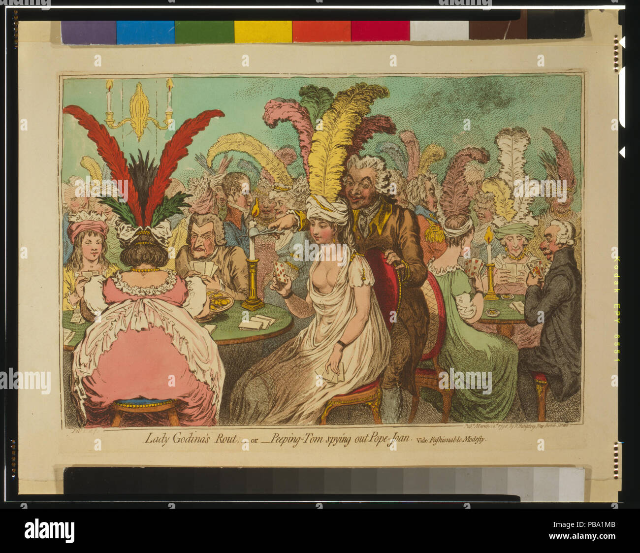 881 Lady's Godina Rout; - oder - Peeping-Tom heraus Spionage Pope-Joan LCCN 2001695089 Stockfoto