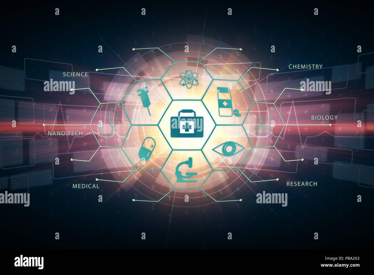 Die Medizinische Wissenschaft Krankenhaus Und Gesundheitswesen Symbol Grafik Design Fur Hintergrundbild Stockfotografie Alamy