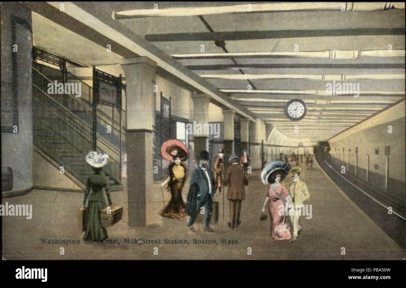 1045 Milch Street Station Postkarte Stockfoto