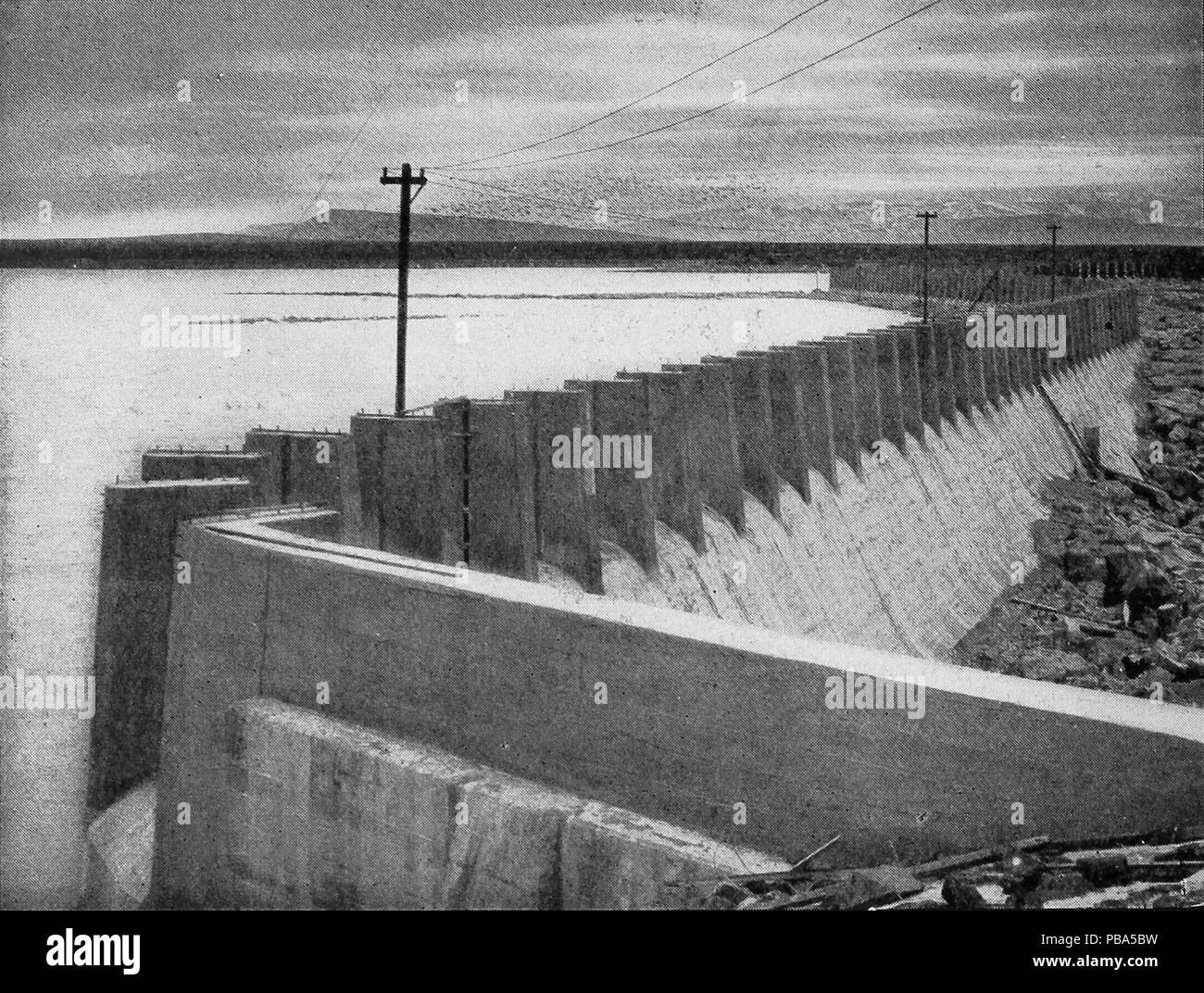 1047 Minidoka Damm auf Snake River in Idaho (1911) Stockfoto