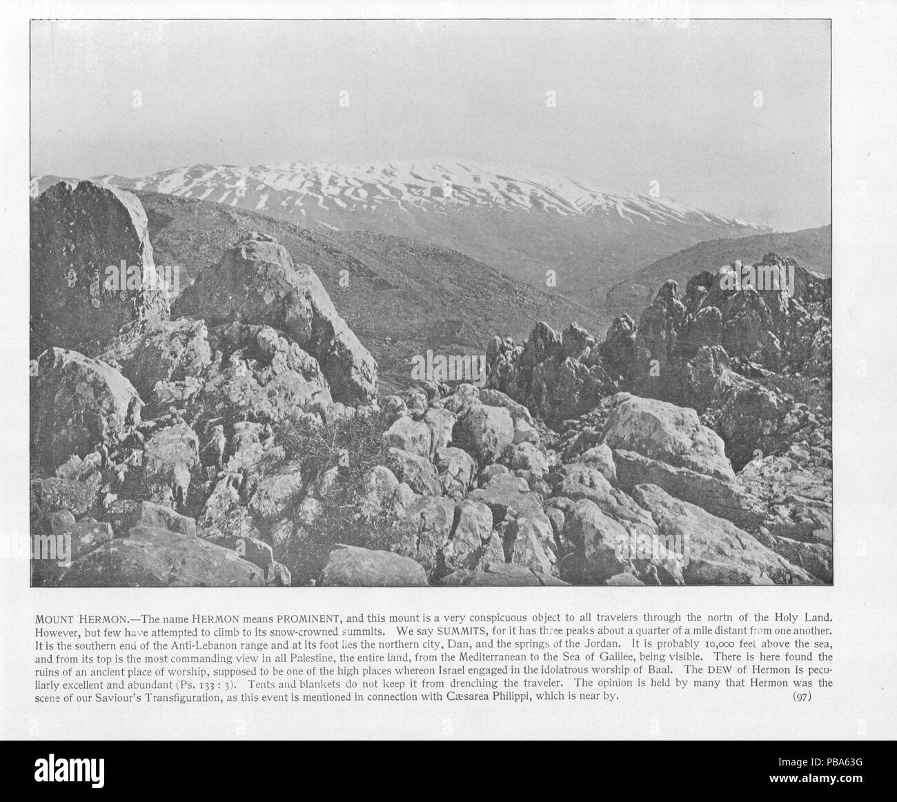 1062 bis an den Berg Hermon. 97. Heilige Land fotografiert. Daniel B. Shepp. 1894 Stockfoto