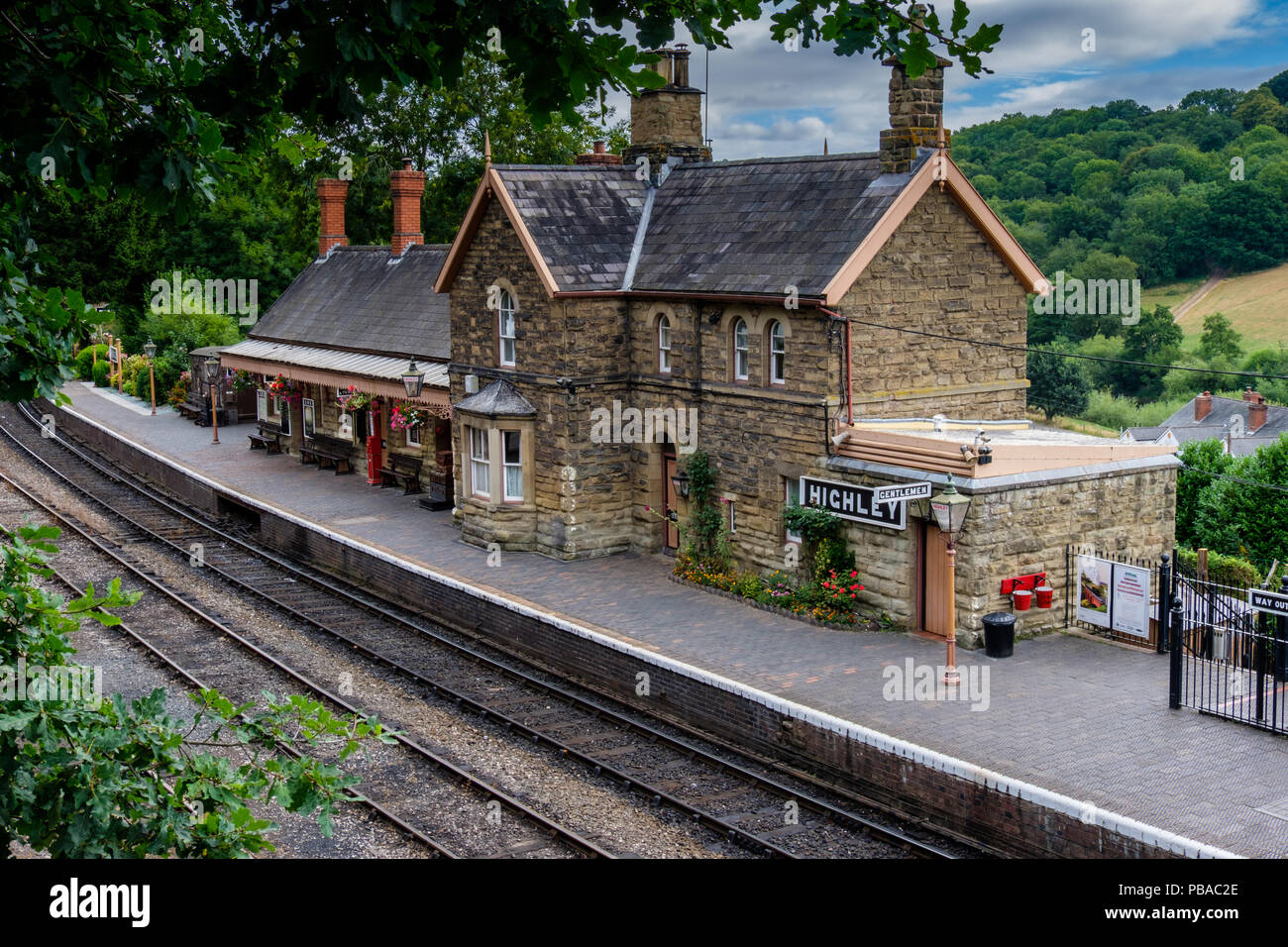 Highley Station auf dem Severn Valley Railway Line, in der Nähe von Bridgnorth, Shropshire Stockfoto