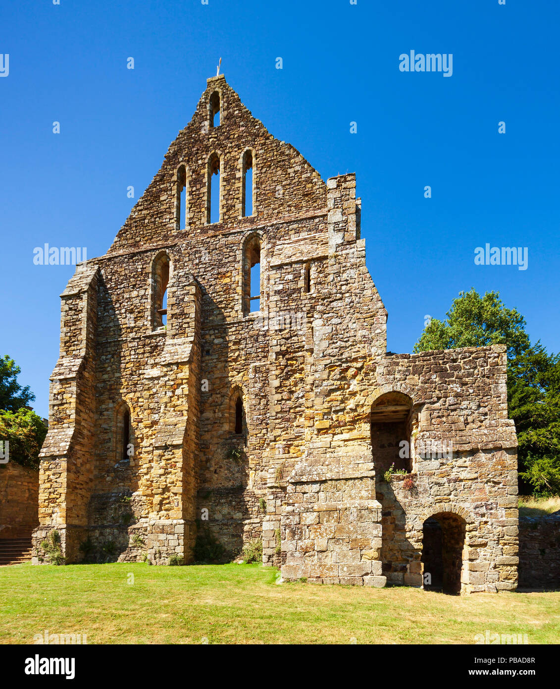 Battle Abbey Ruinen. Stockfoto