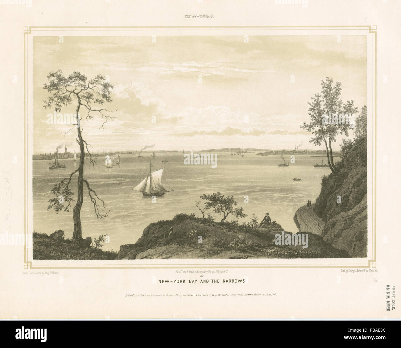1097 New York Bay und die Narrows (Nypl b 13476048-421003) Stockfoto