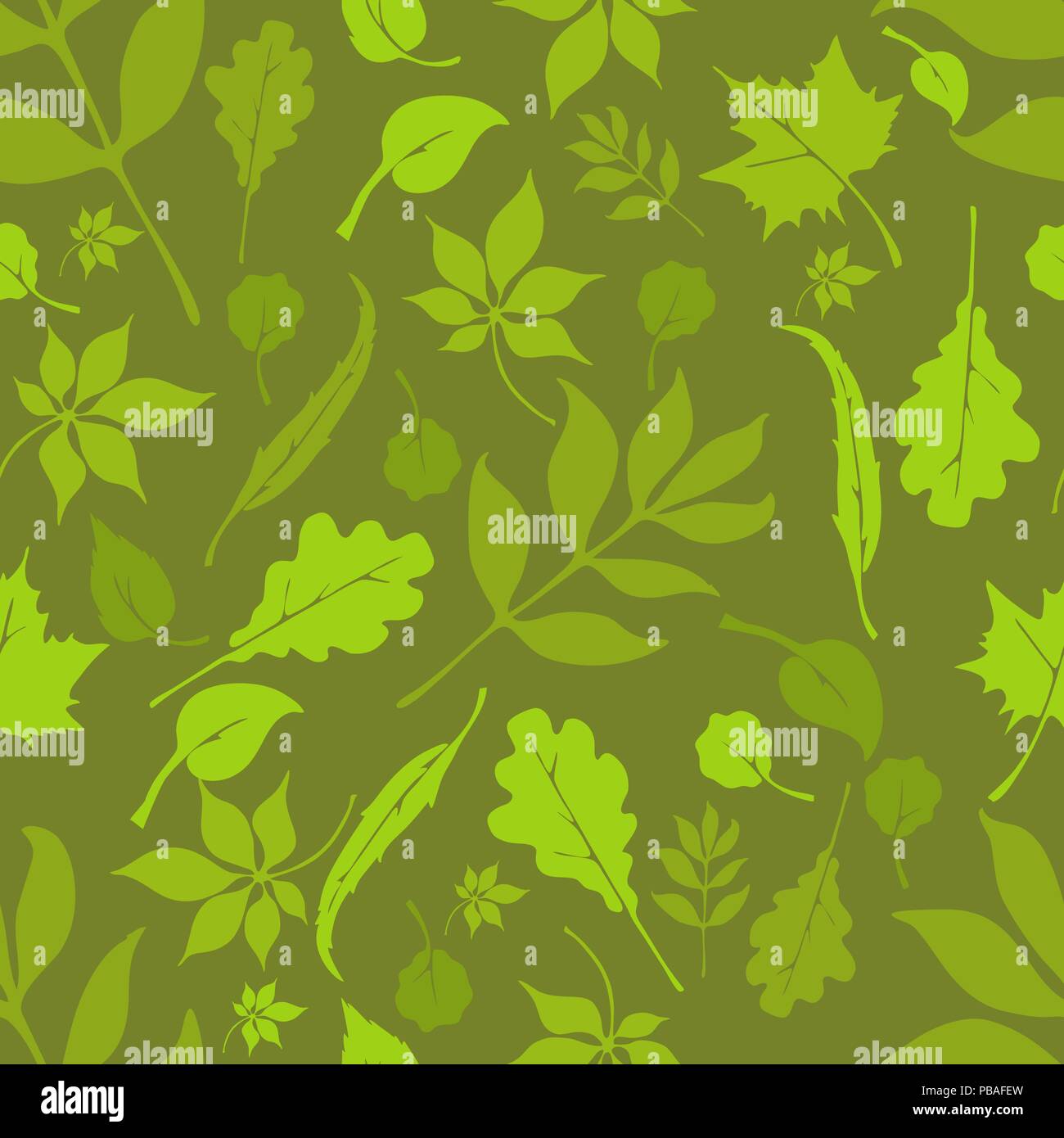 Russische Wald nahtlose Muster. Camouflage fabric. Quadratischen Format.  Blätter Textur. Europäischen Bäume Design. Eiche, Linde, Birke, Kastanien,  Weiden, Erlen Stock-Vektorgrafik - Alamy