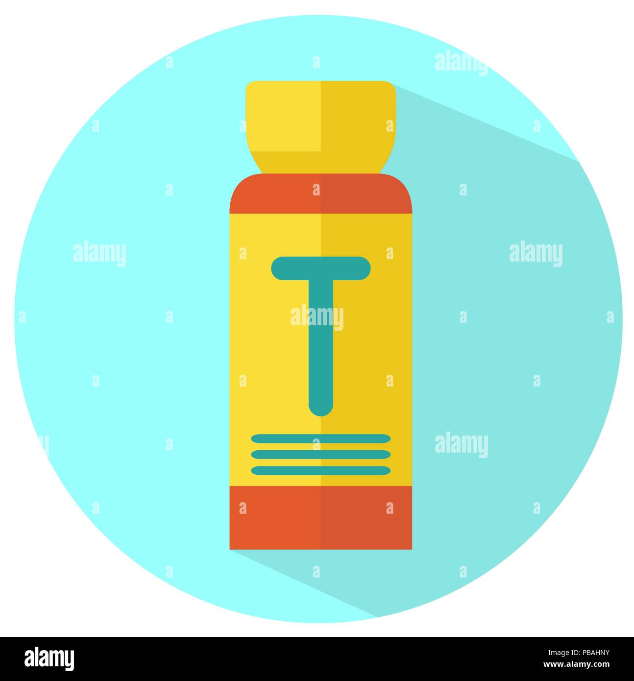 Pillen Flasche. Flache Bauform. Vector Illustration Stock Vektor